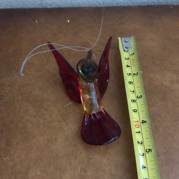 Beautiful Blown Glass Hummingbird with Stand - Picture 3 of 3